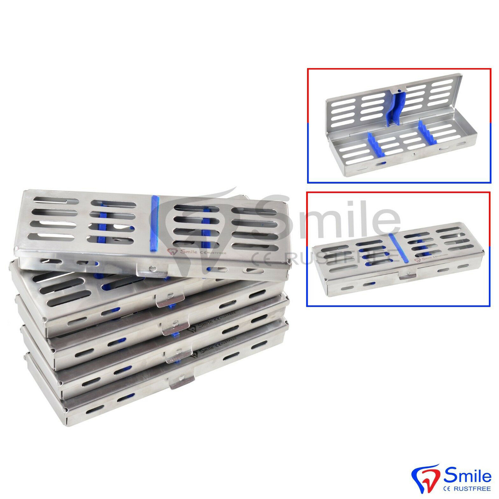 Sterilization Cassette Trays 5-Piece Set For Holding 5 Veterinary Use