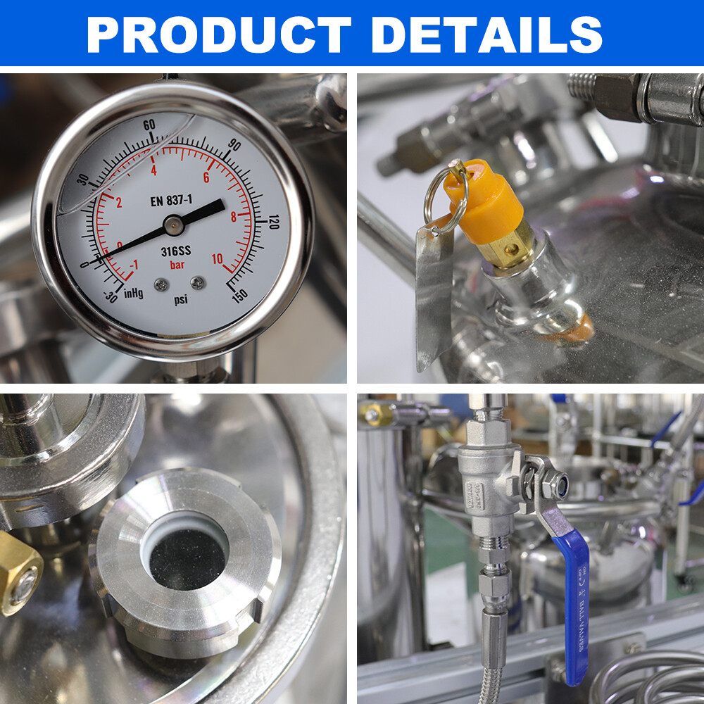 2LB Closed Loop Extractor 4″×24″ 304 Stainless Steel Chamber Removable Bracket