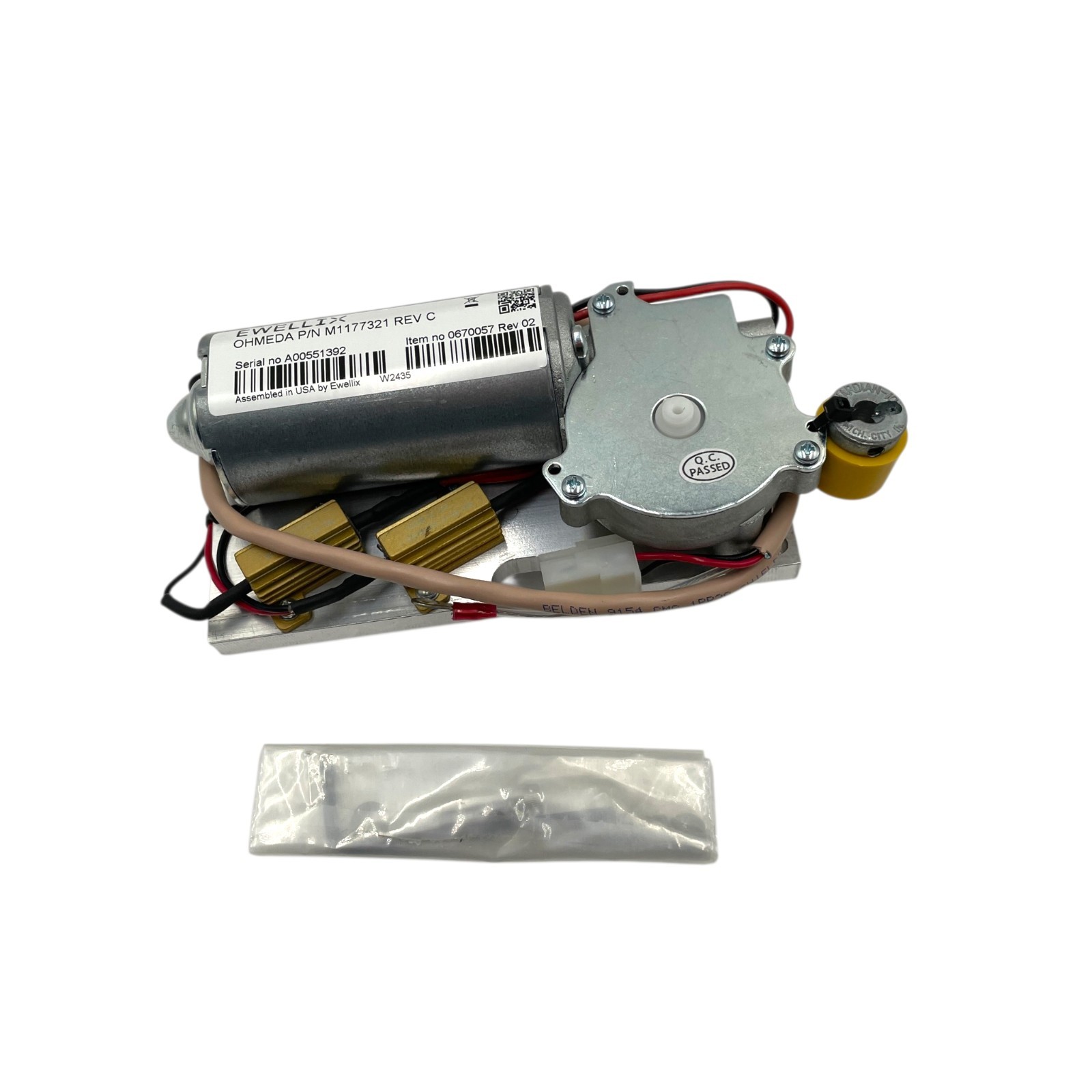 Ewellix Ohmeda M1177321 REV C Drive Motor Gearbox Assembly 0670057 Rev 02