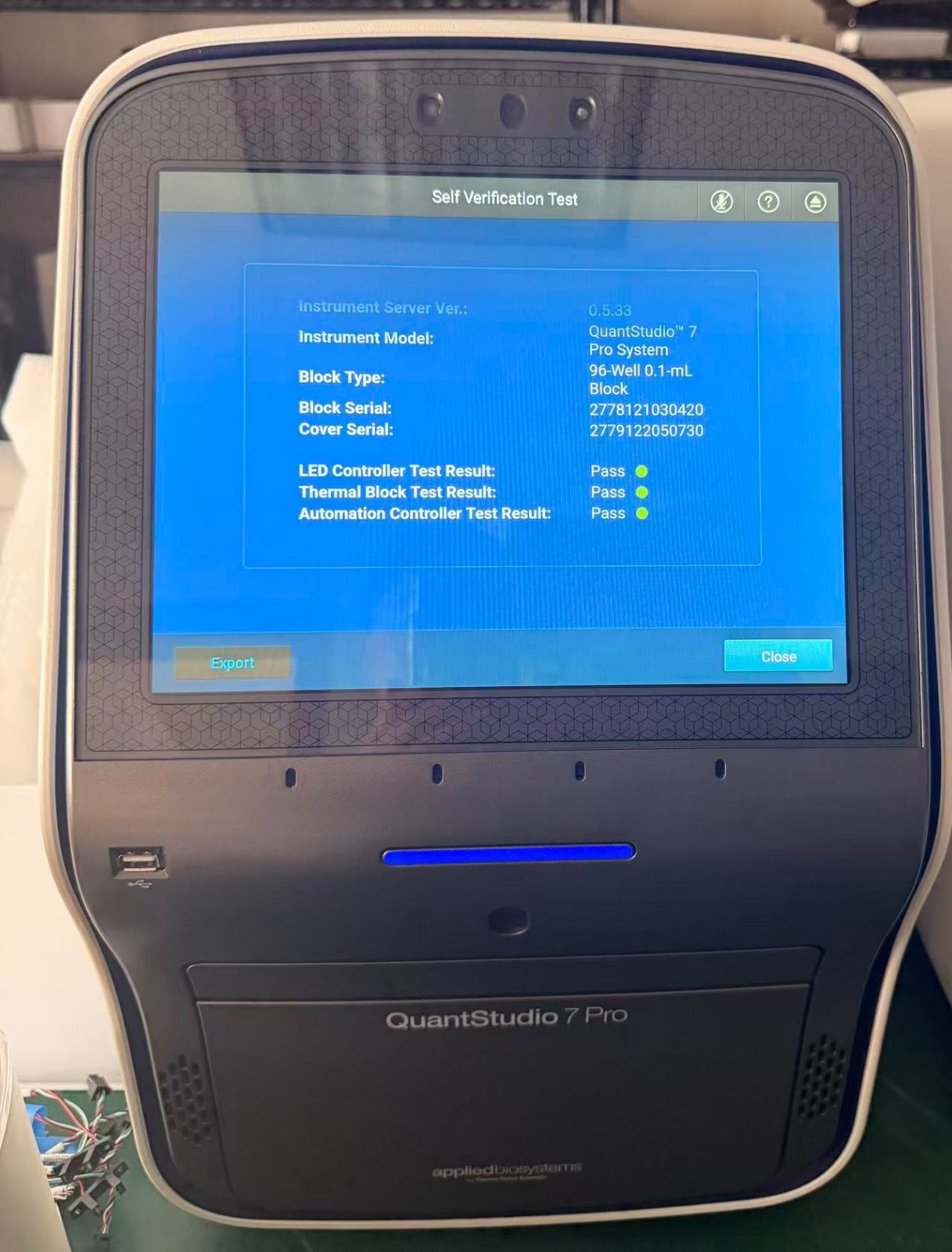 ABI A43055 QuantStudio 7 Pro 96 well 0.1ml RealTime PCR, Y2020, 30-Day Warranty