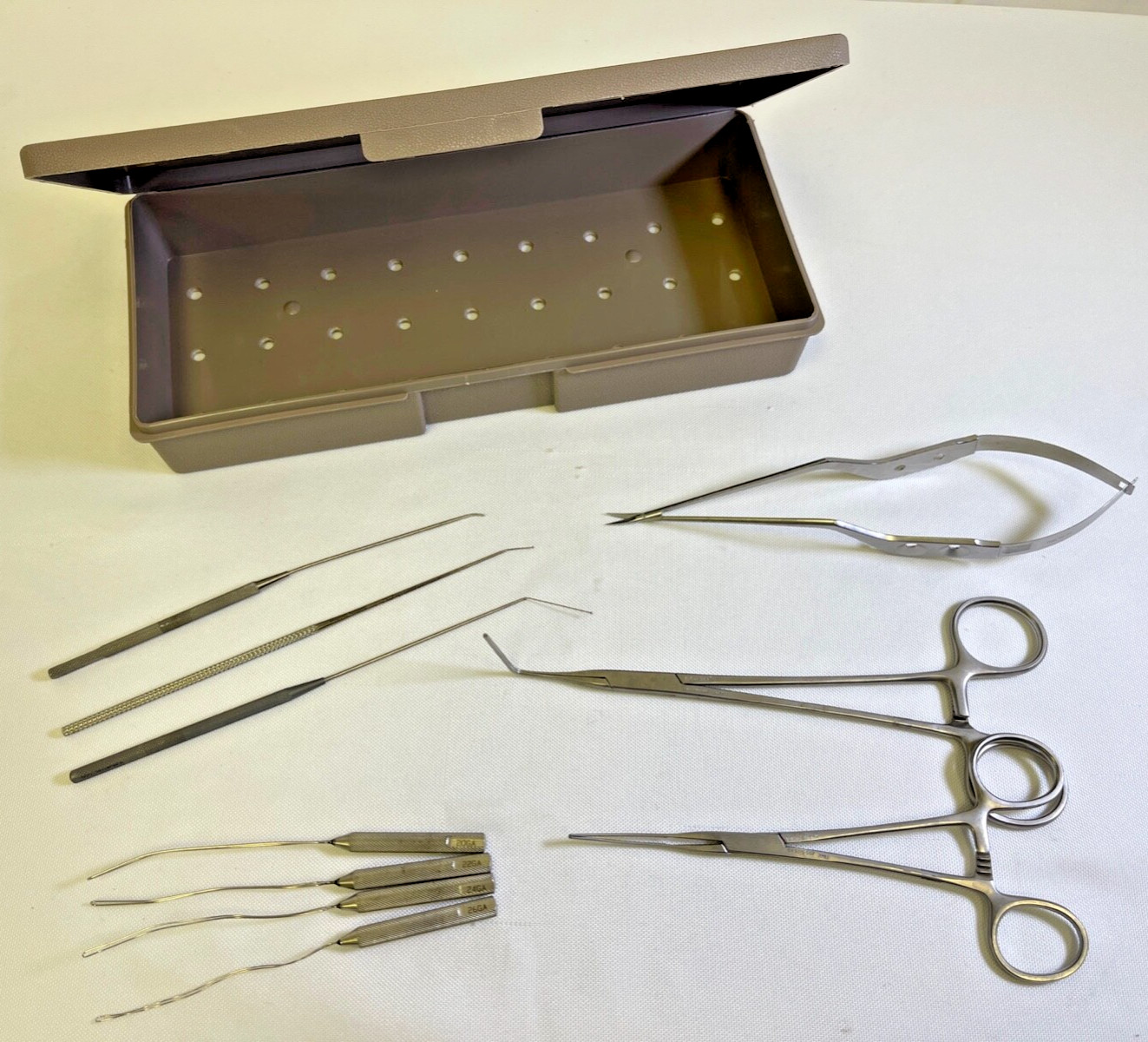 10 Piece V Mueller SSI Cardiovascular Set Endarterectomy Spatula Ball Probes