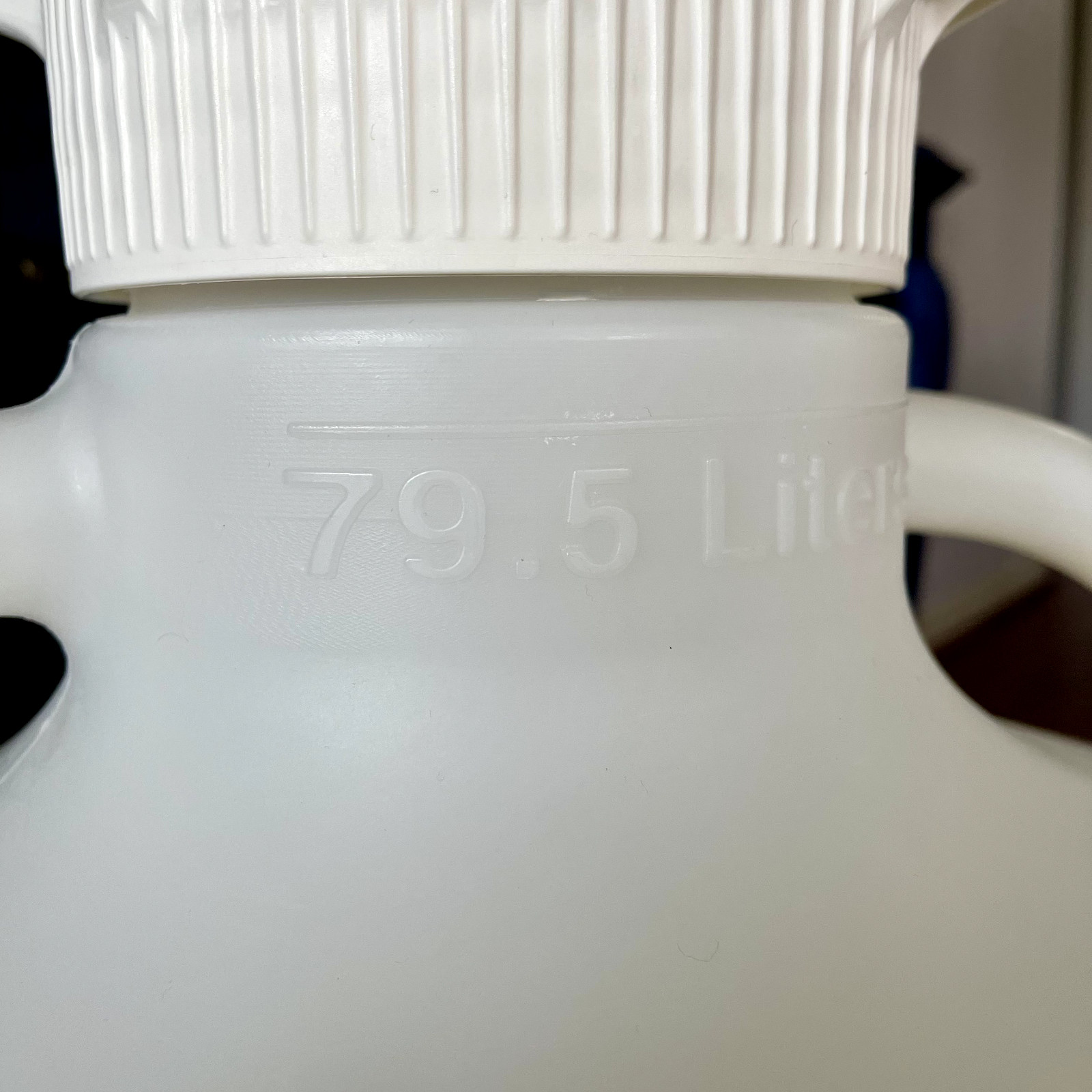 HDPE 20 Gallon Carboy- 79.5 Liter Capacity- Heavy Duty, Space Saving, Wide Mouth