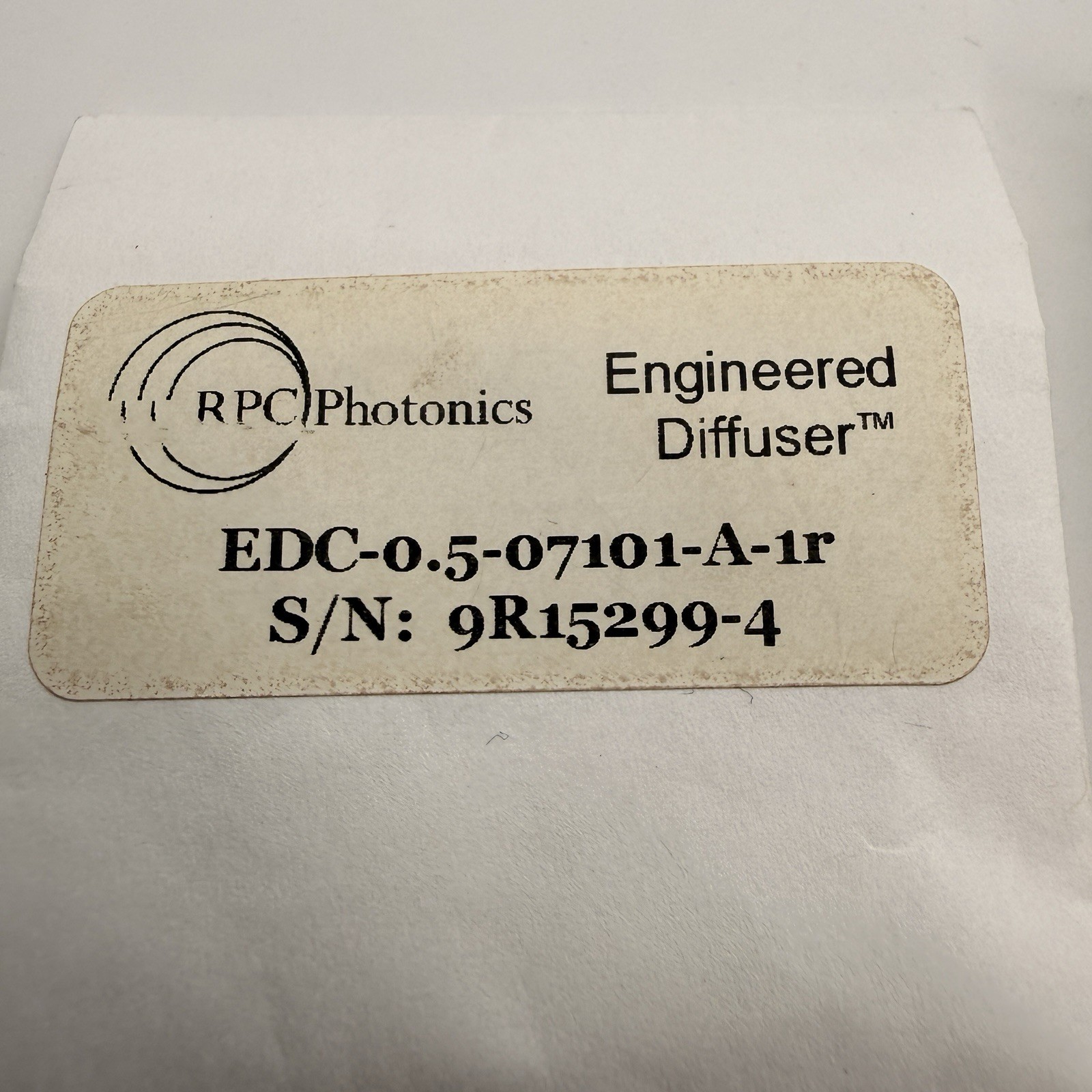 RPC Photonics EDC-0.5-07101-A-1r VIAVI Engineered Diffuser Laser Beam Shaper