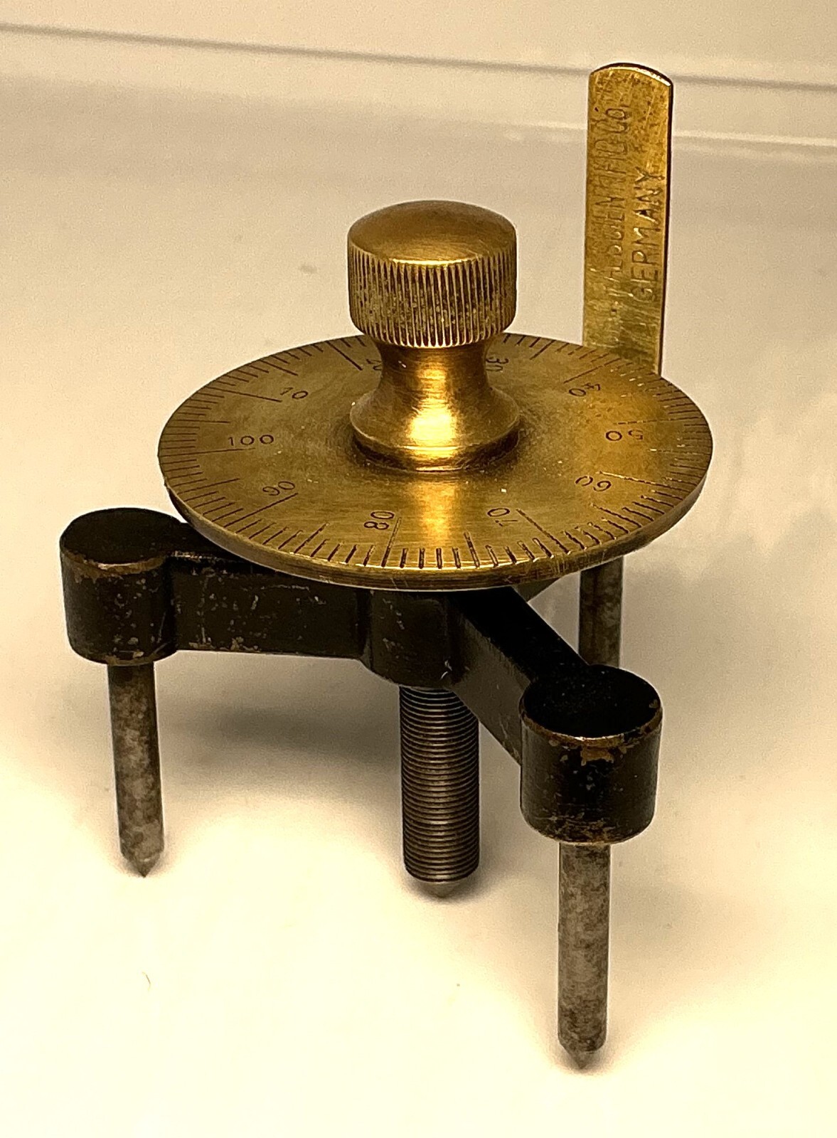 VINTAGE SPHEROMETER CENTRAL SCIENTIFIC CO. GERMANY WATCHMAKER TOOL VERY GOOD