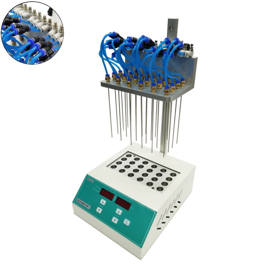 24 Holes Termovap Nitrogen Sample Concentrator Nitrogen Blower Evaporator 110V