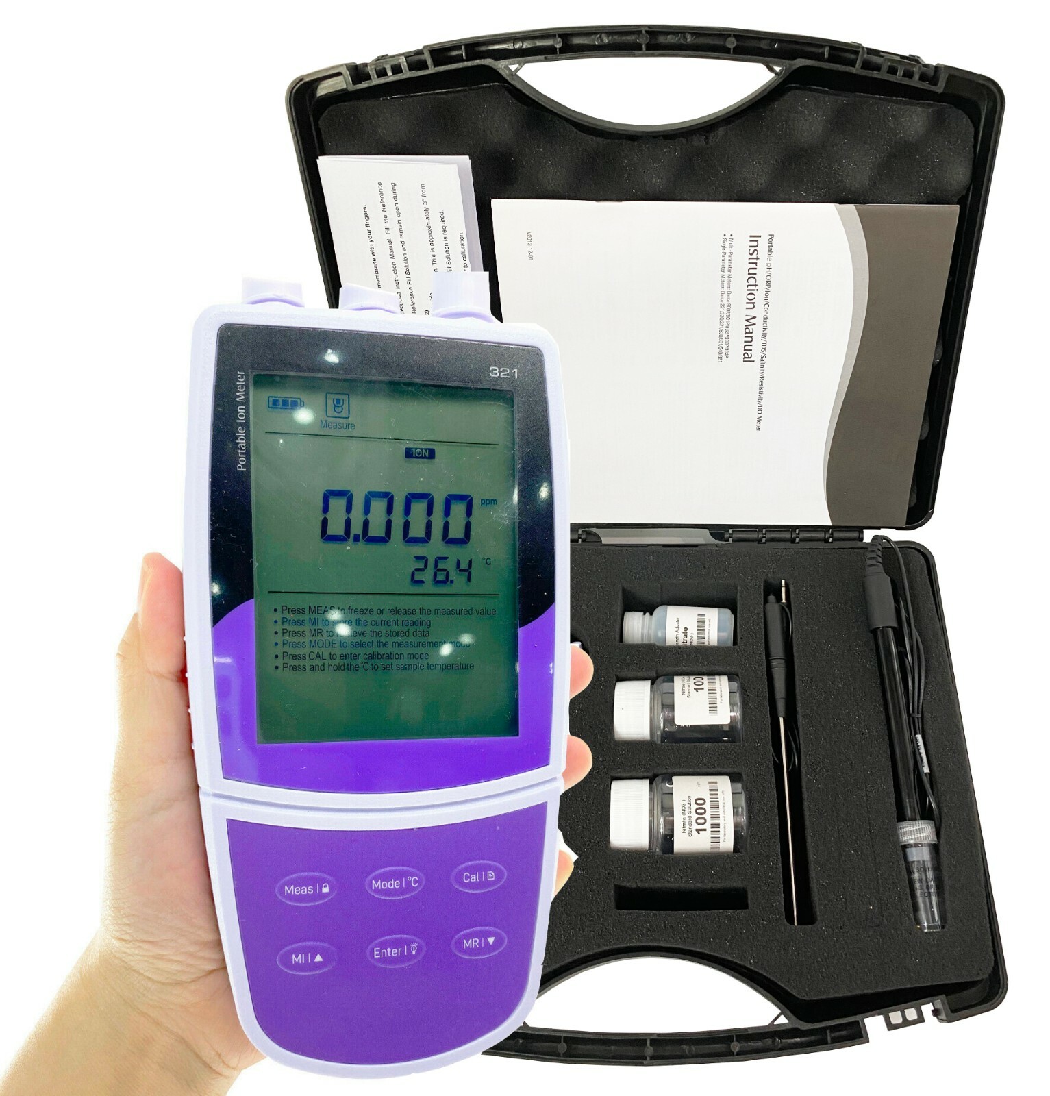 Portable Lead Ion Meter Pb Ion Tester Water Samples Tester With USB Interface