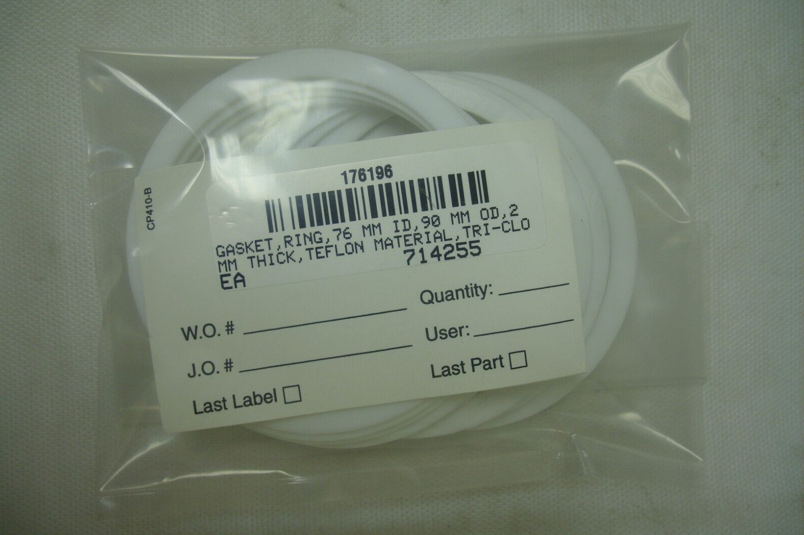 (8) Unbranded Laboratory Medical Equipment Tri-Clover Gasket Ring – 76mm X 90mm