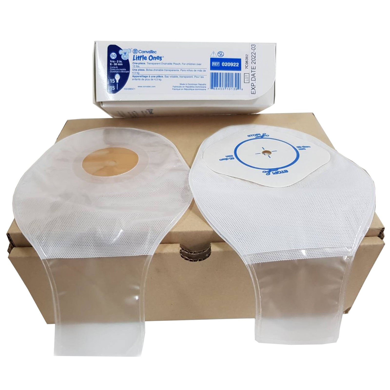 Little Ones ActiveLife One-Piece Transparent, Cut to Fit Stomas 8 – 50 mm (Box o
