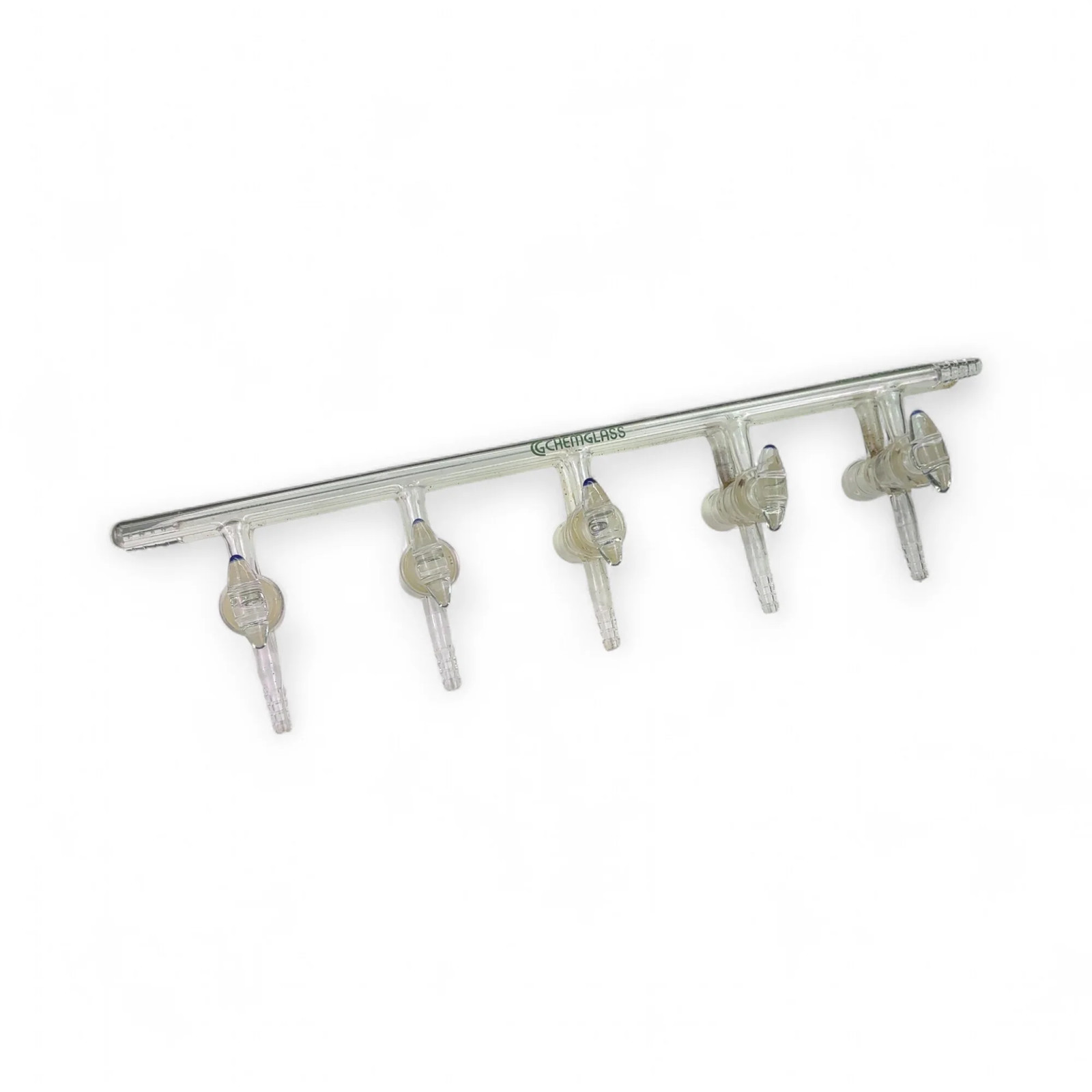 Chemglass Vacuum/Inert Manifold, 5 Ports, 450mm Overall Width CG-4440-03