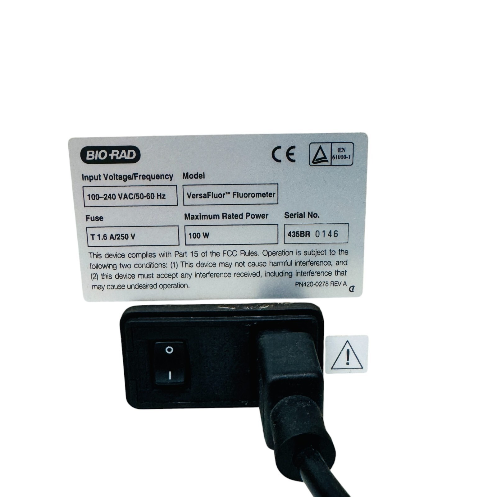 Bio Rad VersaFluor Fluorometer 435BR
