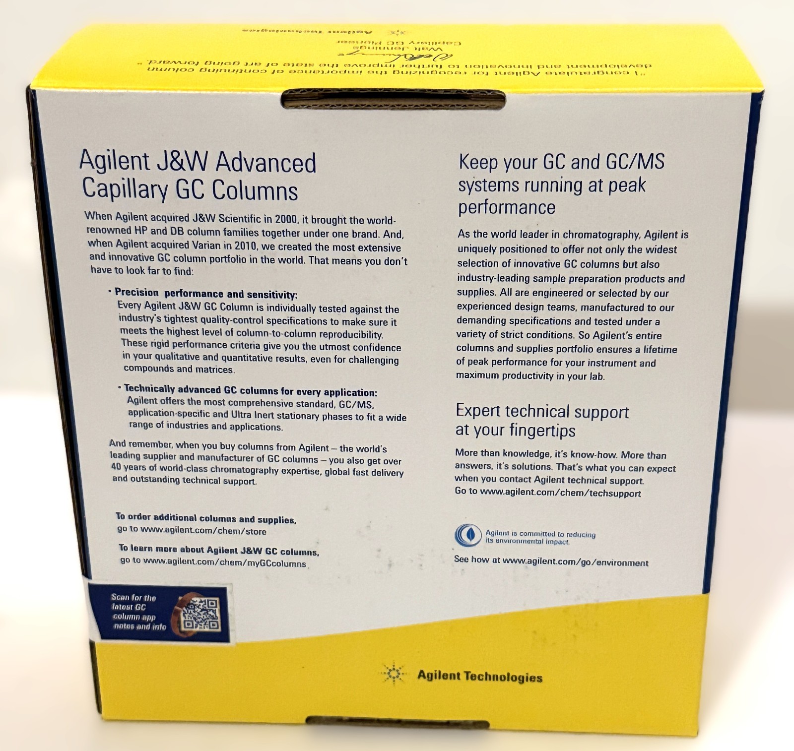 Agilent J&W DB-1 122-1032 GC Column 15 m, 0.53 mm, 1.50 µm