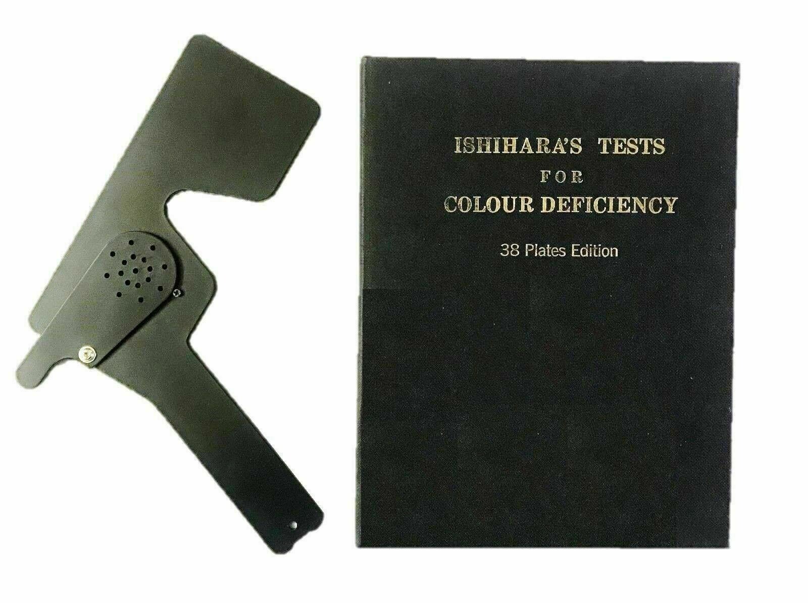 Ishihara Test Book 38 Plates Color Blindness Testing with 2* Pinhole Occluder