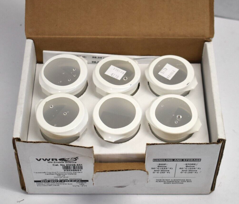 VWR Traceable Conductivity Calibration Standards CRM 23226-651 6 Pack 100mL