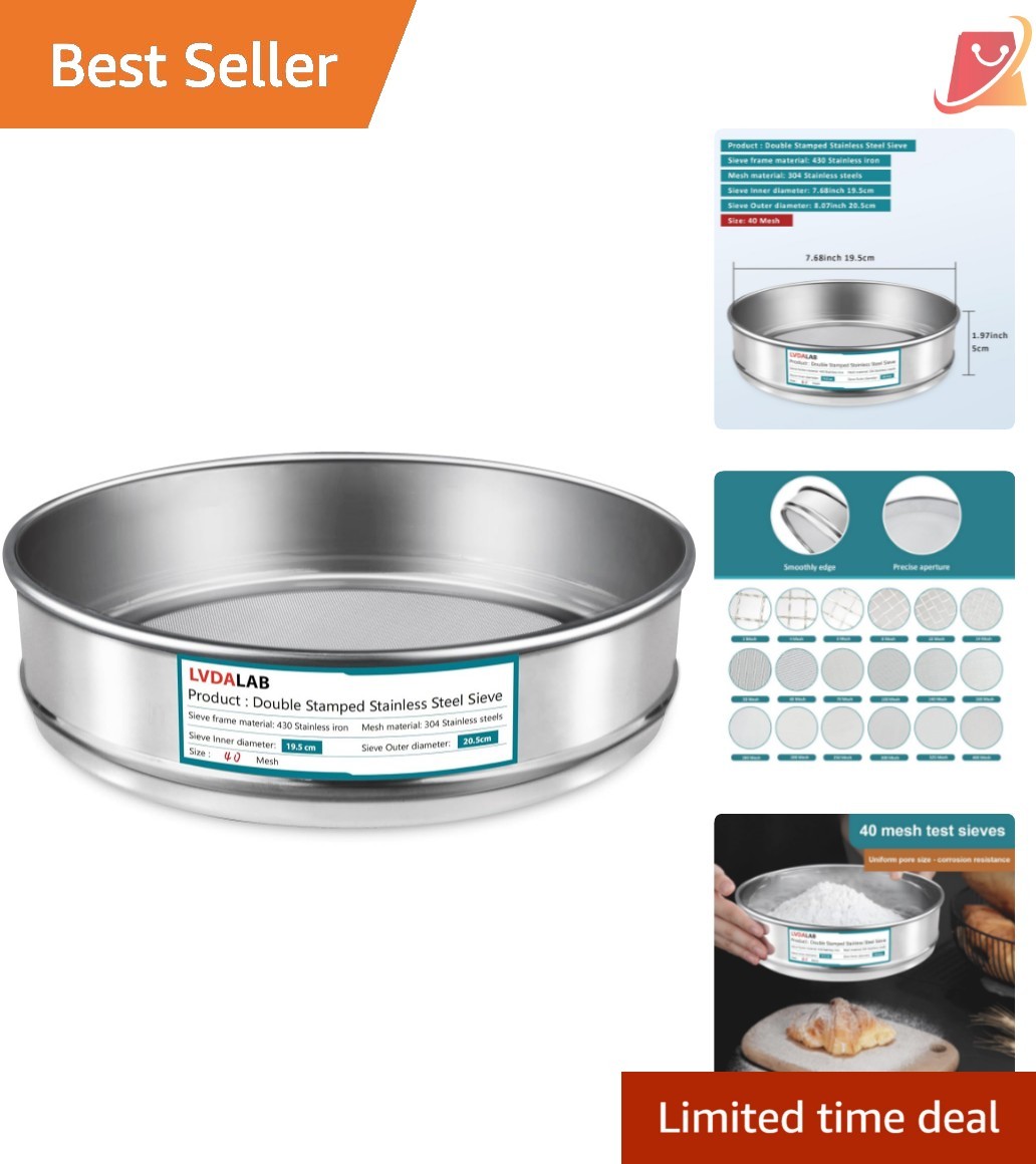 304 Stainless Steel Lab Sieve 40 Mesh 0.45mm Diameter Sieves for Industry