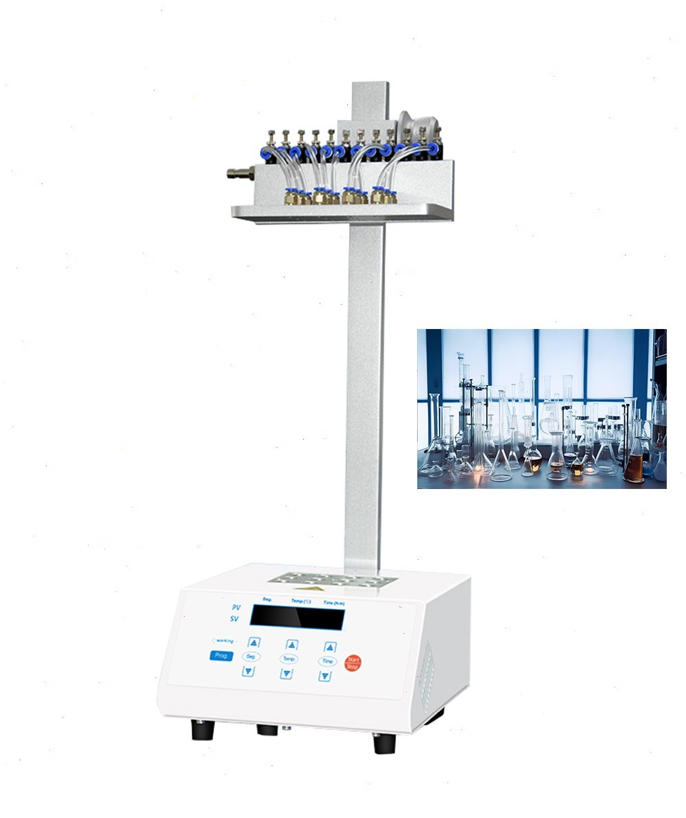 12-Hole Dry Nitrogen Evaporator for Liquid Chromatography and Gas Chromatography