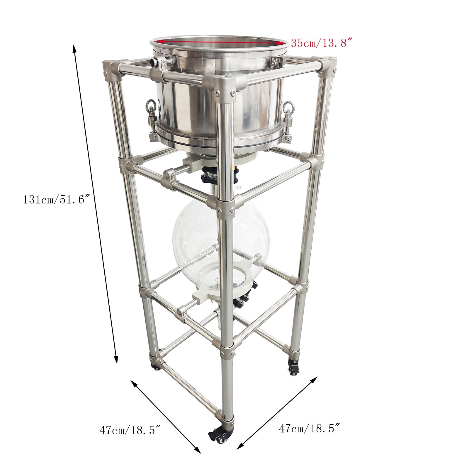 Split Type 304 Stainless Steel Vacuum Suction Filter 20L Vacuum Buchner Funnel