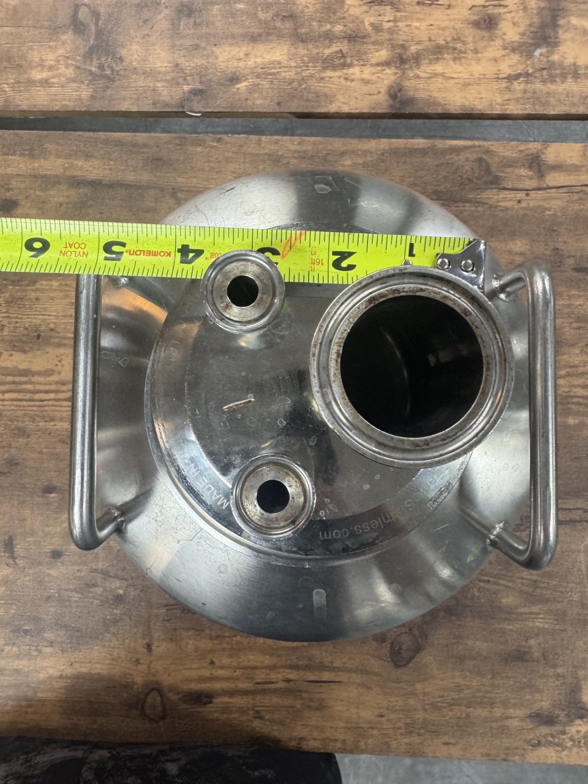 ASME Stainless Steel Sanitary Pressure Vessel Tri Clamp Process Tank 185 PSI 202