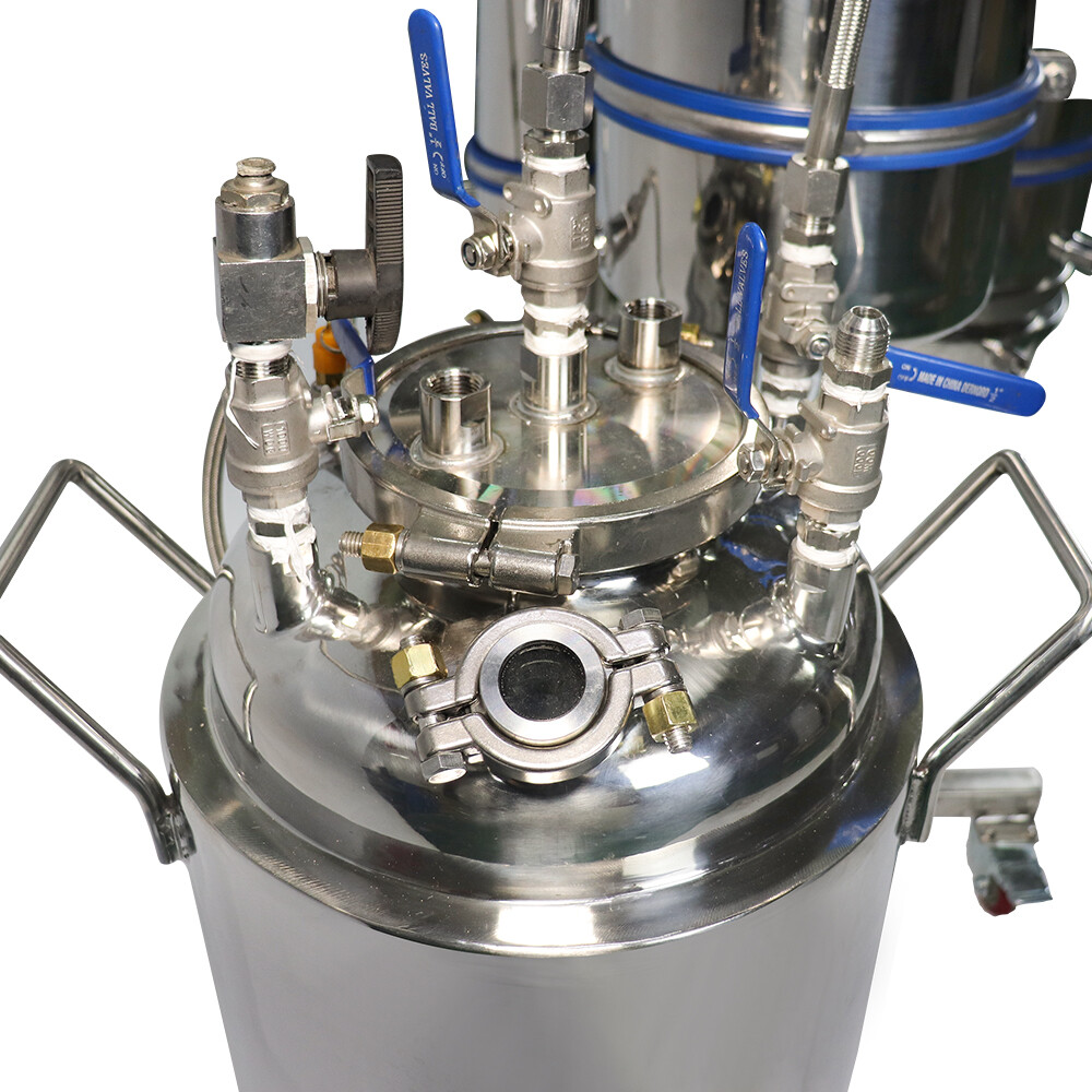 10LB Closed Loop Extractor Hemispheric Dewaxing w/ Recovery Tank Chiller Bracket