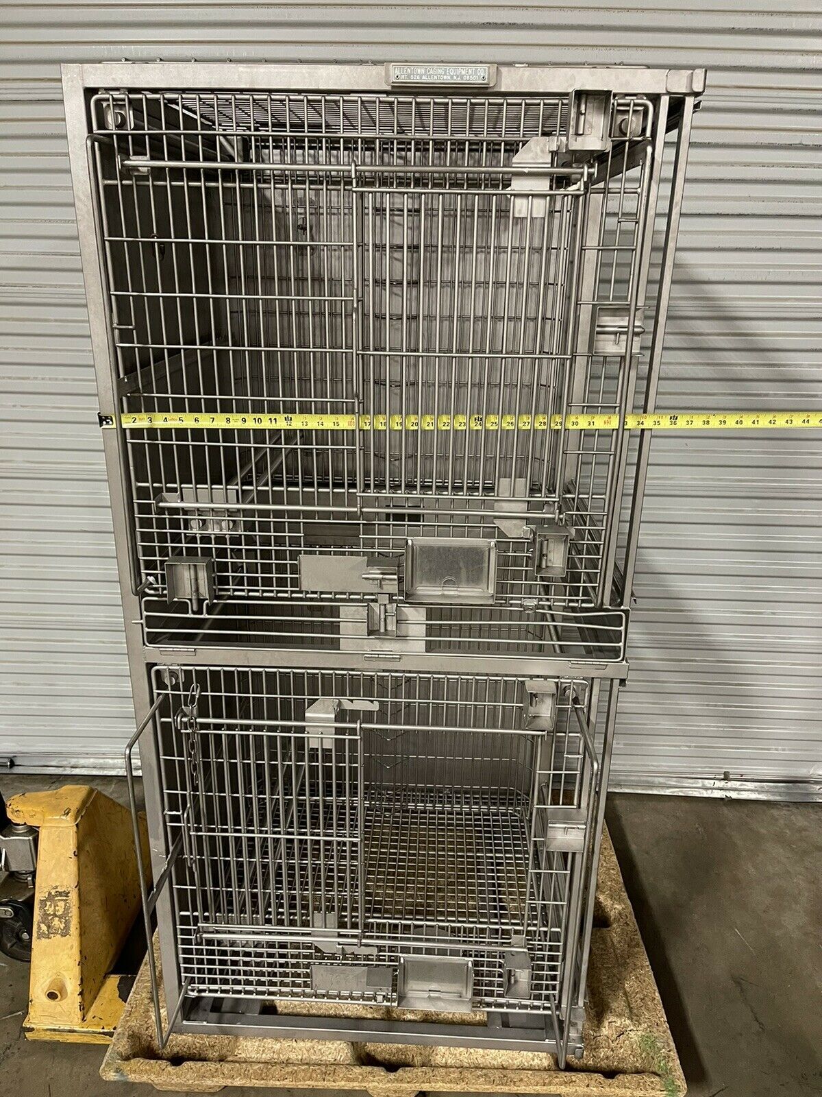 Allentown Caging Stainless Steel Lab Vet Crate Large Dog Animal Cage 35 x 72 in