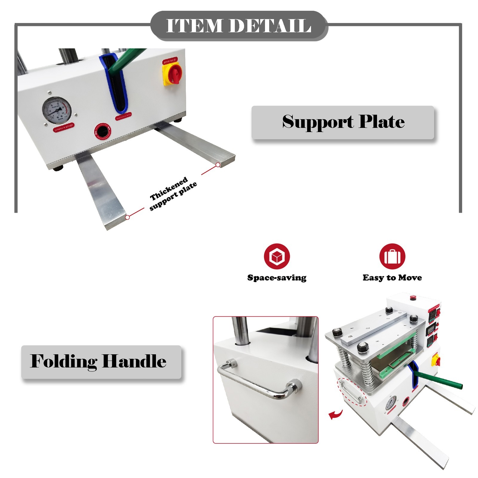 110V Flat Plate Vulcanizing Machine Small Laboratory Vulcanizer 1PH 1500W