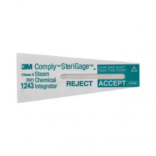 3M 1243A Comply SteriGage Chemical Integrators 2″ x 2 3/4″ – 500 pc