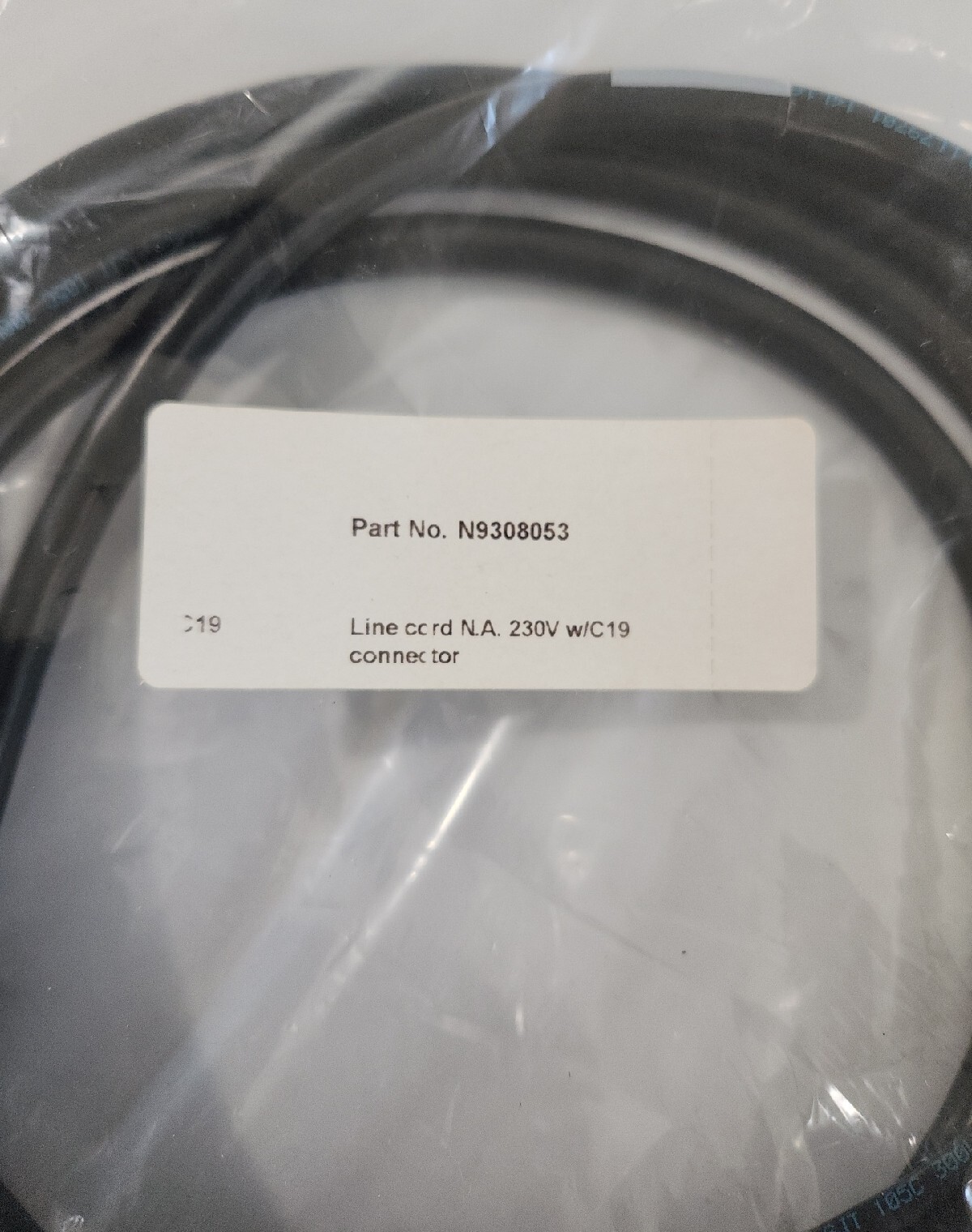 *NEW* Perkin Elmer N9308053 Line Cord N.A. 230V w/ C19 Connector + Warranty!