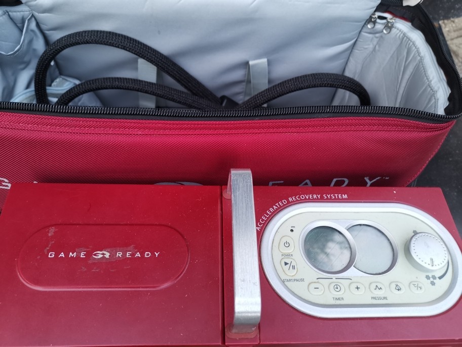 For parts only or not working Cool Systems Game Ready w Red Bag See Description