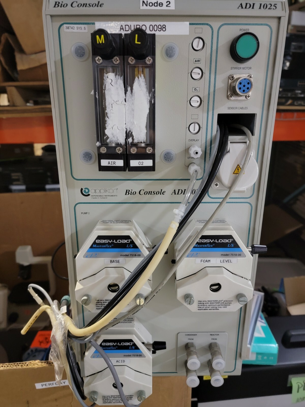 Applikon Analytical Bio Console ADI 1010 1025 with 3 Easy Load 7518-00 Pumps