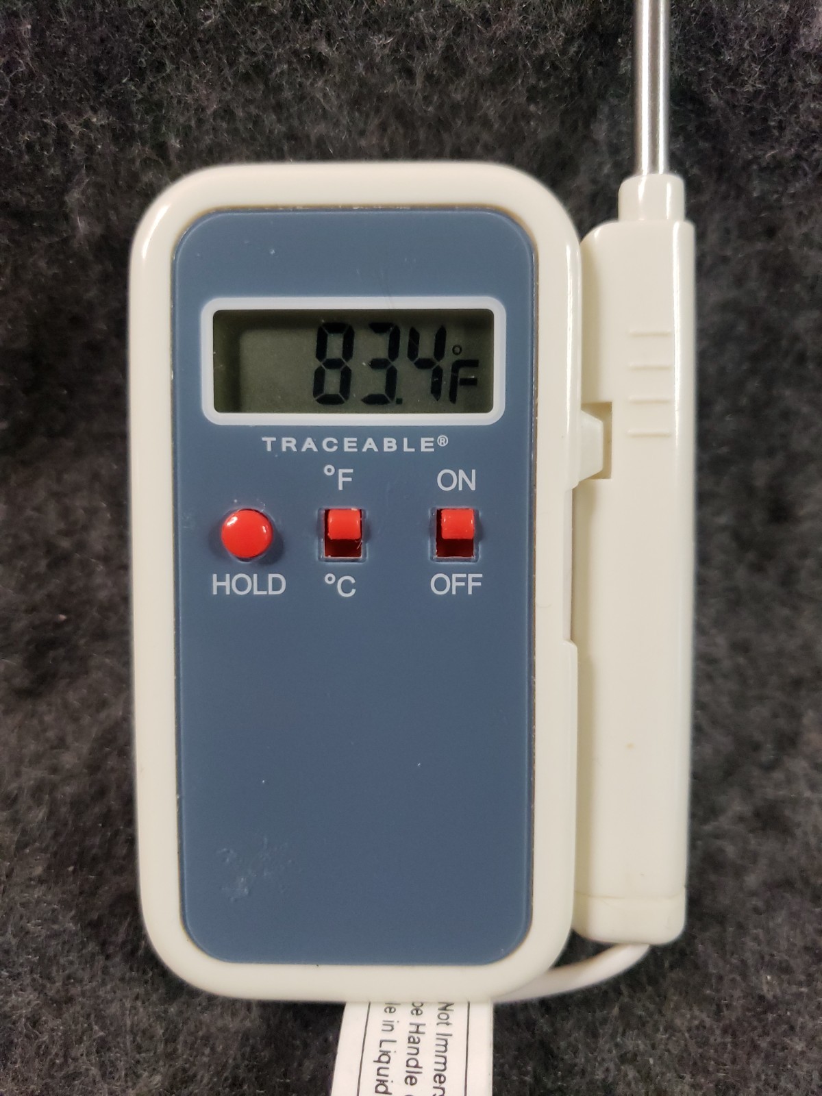 Fisherbrand Digital Thermometers w Stainless Steel Probe on Cable Traceable(SB9)