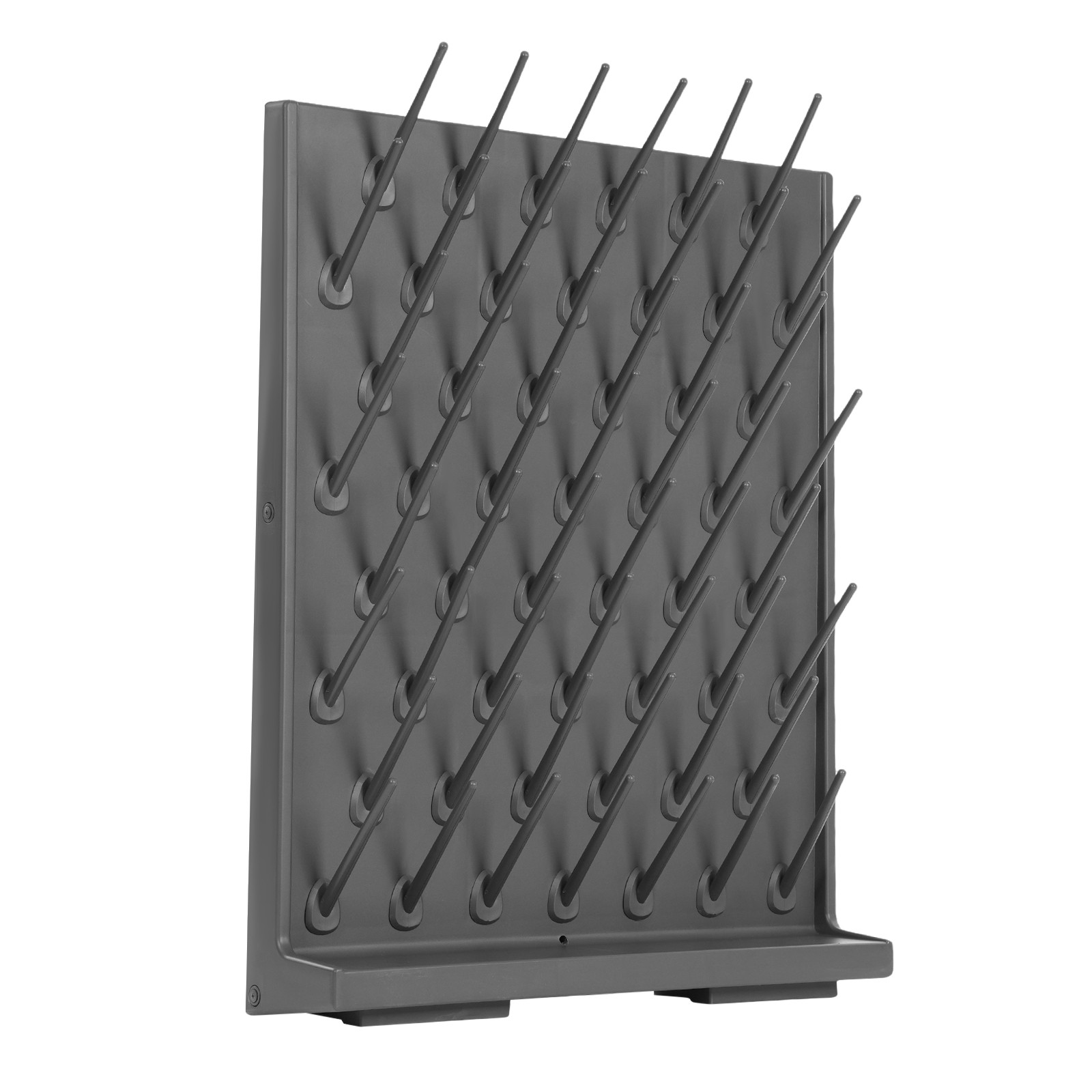 Laboratory Drying Rack 52 Rods Gray Bottle Drying Rack for Test Tubes Beakers