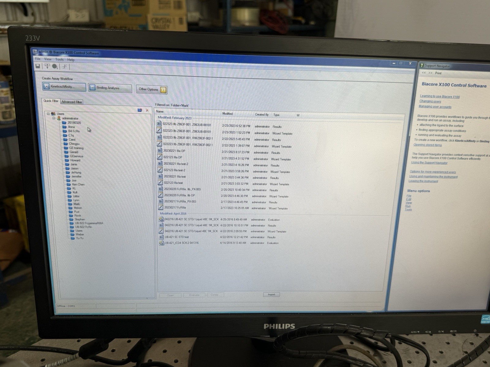 GE Biacore X100 SPR System w/ HP EliteDesk G1 PC Software As-Is Repair
