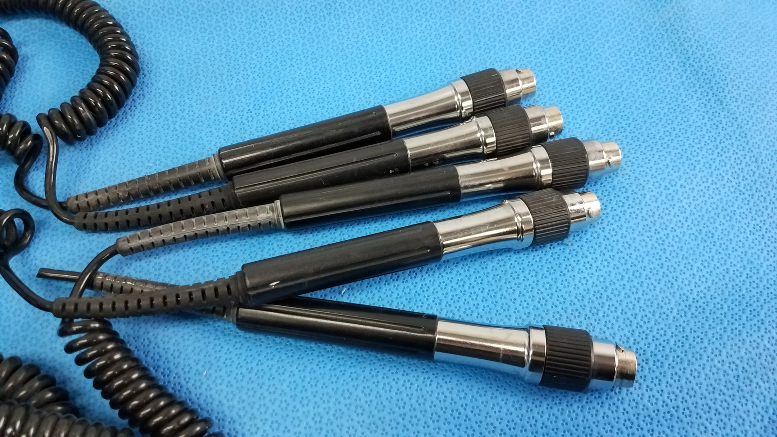 Lot of 5 Coiled Cord and Handle Assembly For Wall Transformer