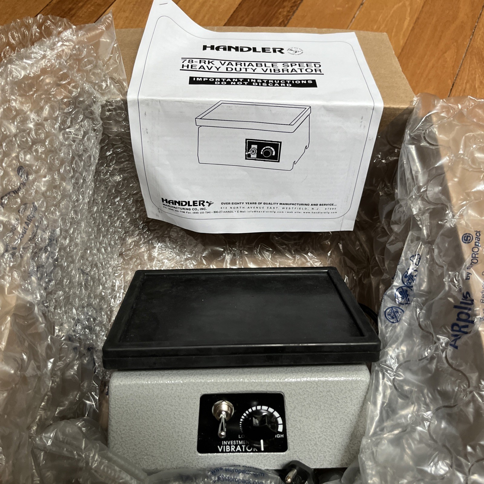 Handler 78-RK Atlas Heavy Duty Tri-Speed Vibrator, Mint still in packaging!
