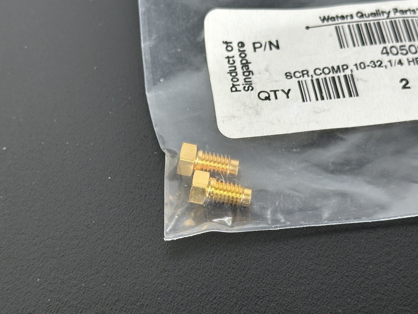 Waters 405003608 Gold Plated 304 Stainless Steel Screw Set Qty 2