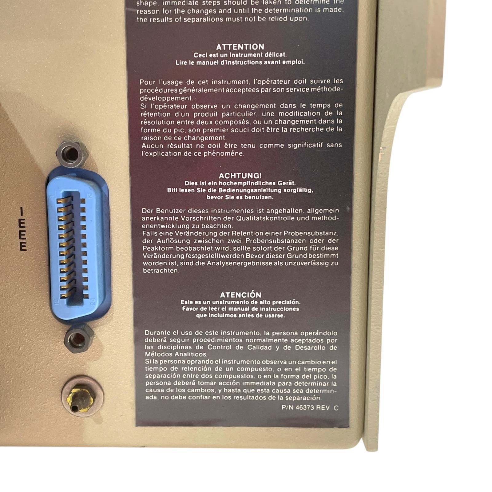 Waters Millipore 490E Multiwavelength Detector Module HPLC 100-240V