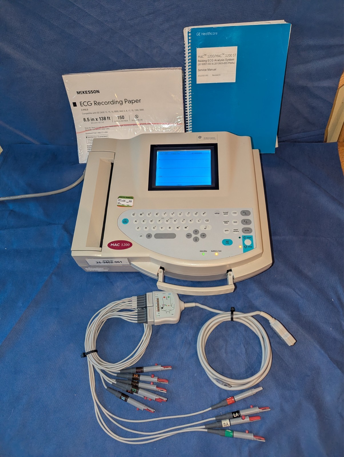 GE MAC 1200 Resting with L-Set, Paper, Manual