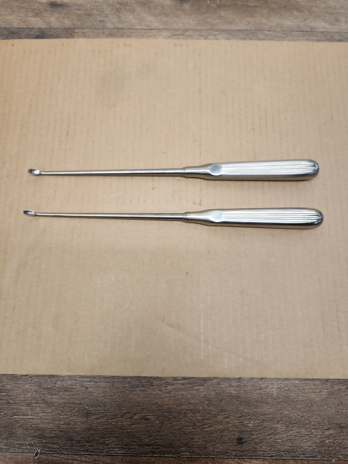 Lot of 2 Codman 23-1002 Scoville Ruptured Disk Curette, Angled, 10″ Overall Leng