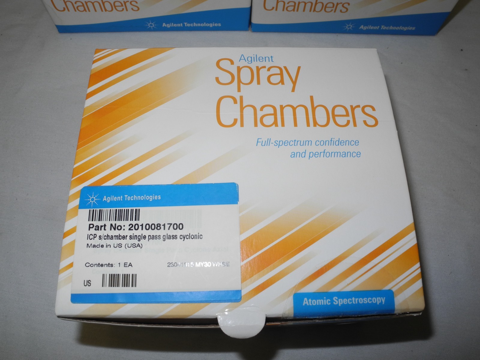 NEW AGILENT 2010081700 ICP S/CHAMBER SINGLE PASS GLASS CYCLONIC FOR ICP/OES