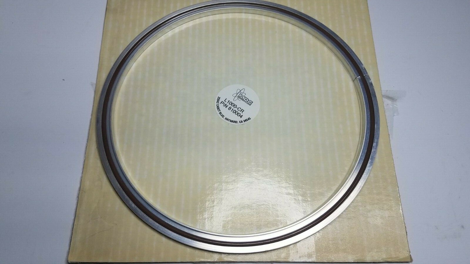 MDC 810004 ALUMINUM VACUUM FLANGE CENTERING RING L1000-CR NIB