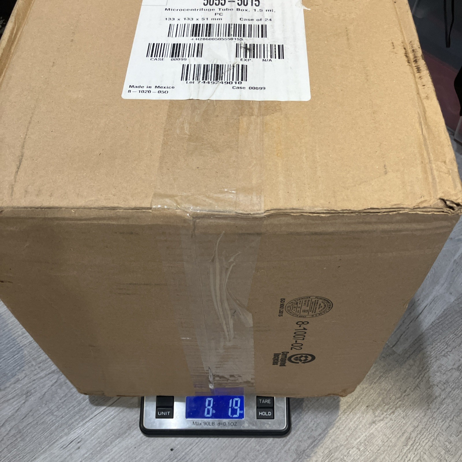 NEW Thermo 5055-5015 Microcentrifuge Tube Box 1.5ml 133x133x51 mm Case of 24 MEX