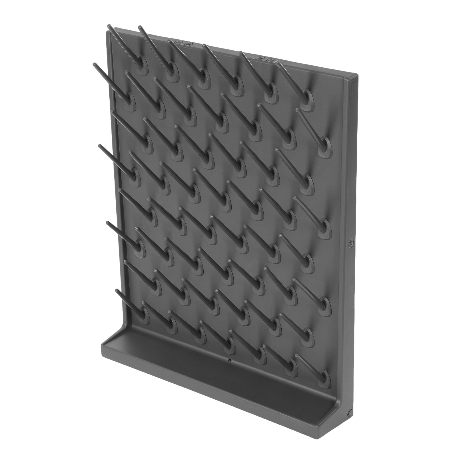 Laboratory Drying Rack 52 Rods Gray Bottle Drying Rack for Test Tubes Beakers