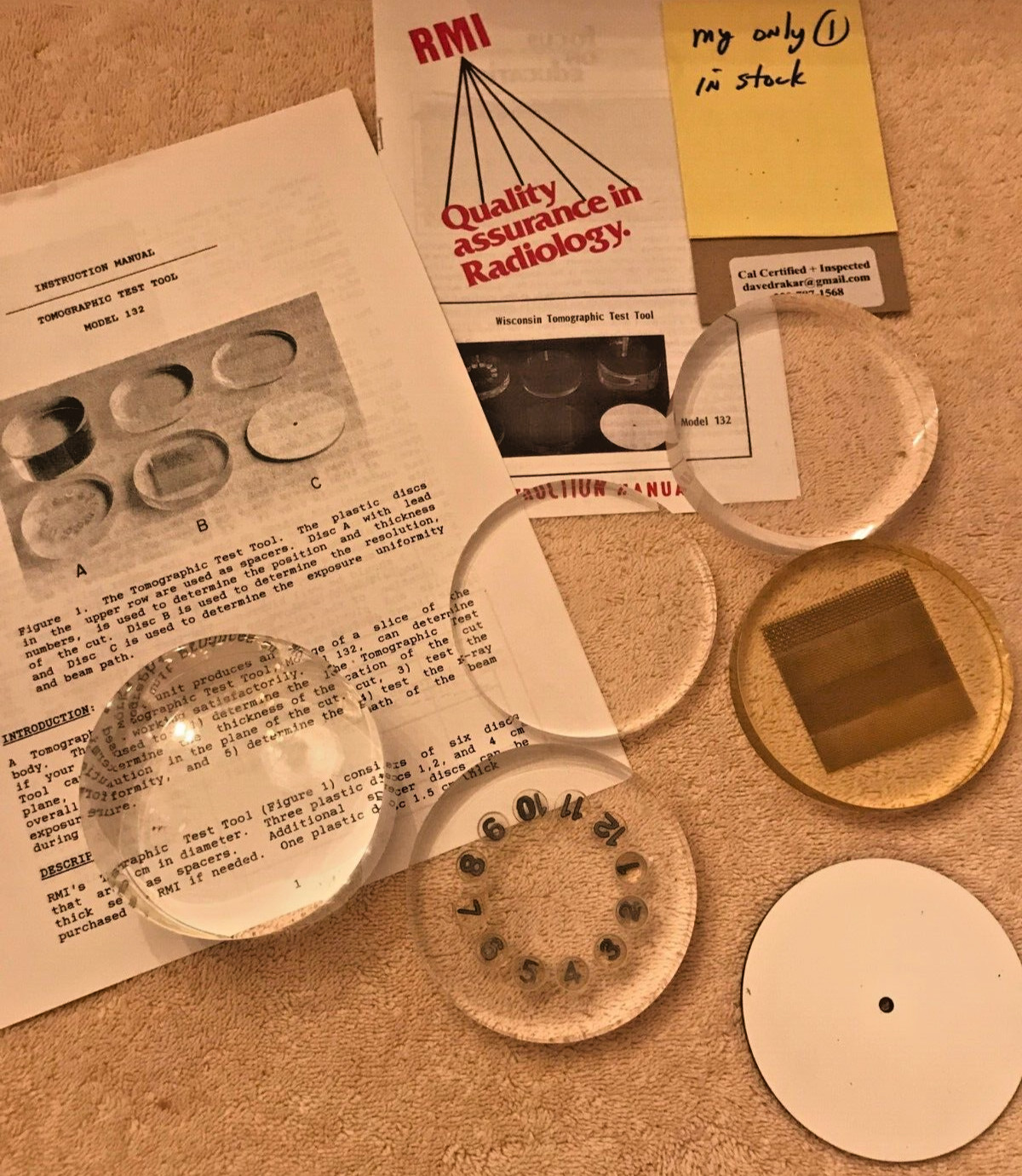 RMI 132 Tomographic Xray Test Tool RaySafe Tomo Inovision phantom unfors RTI