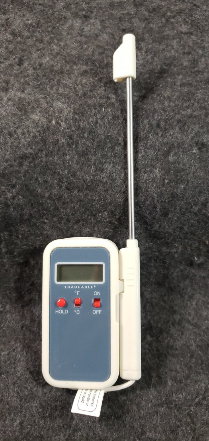 Fisherbrand Digital Thermometers w Stainless Steel Probe on Cable Traceable(SB9)