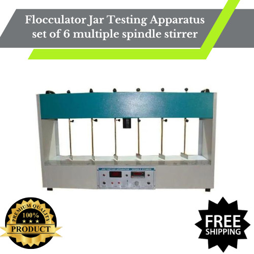Flocculator Jar Testing Apparatus set of 6 multiple spindle stirrer