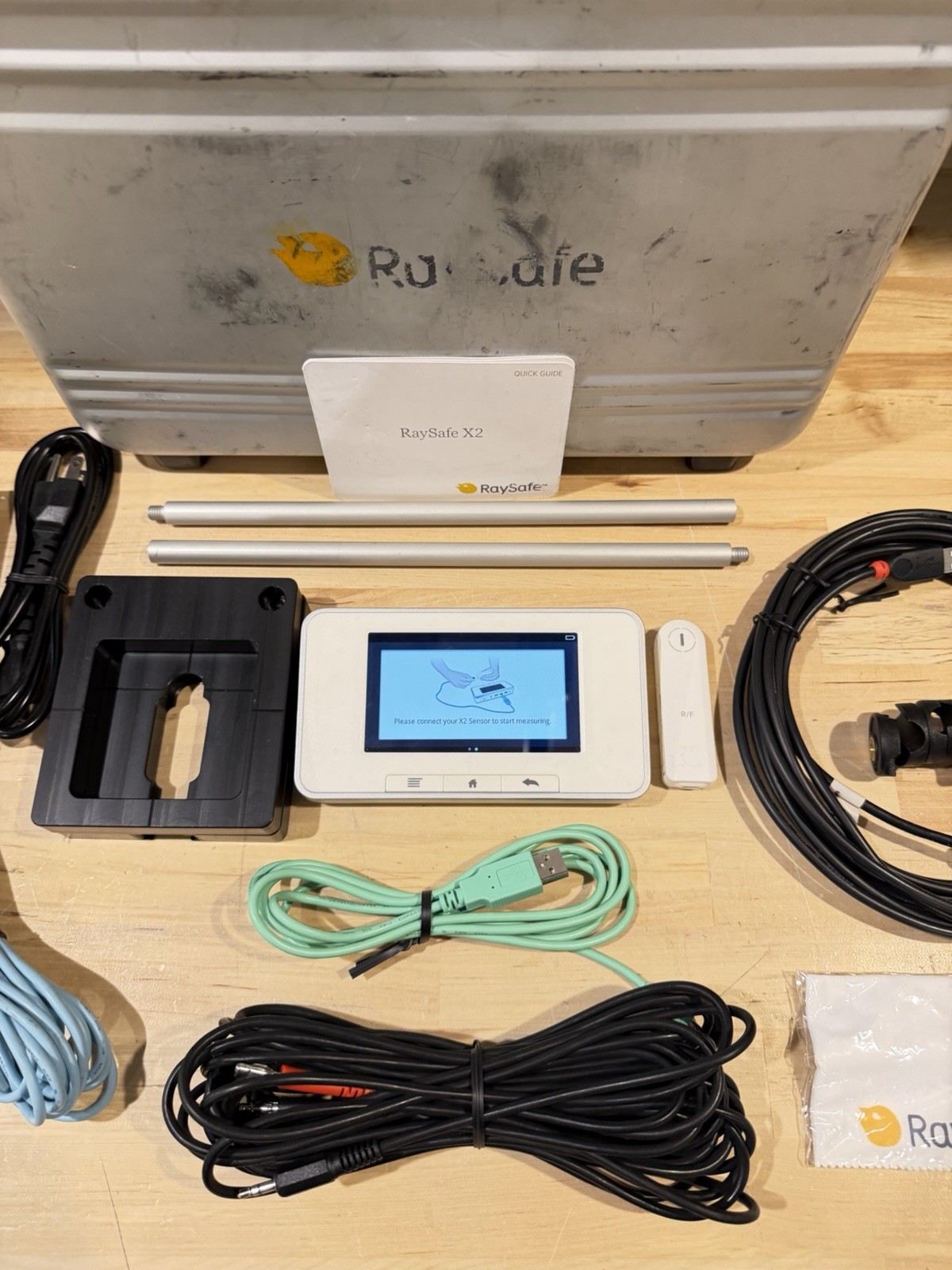 RAYSAFE X2 BASE UNIT KIT W/ SENSORS & ACCESSORIES (TESTED) FREE SHIPPING