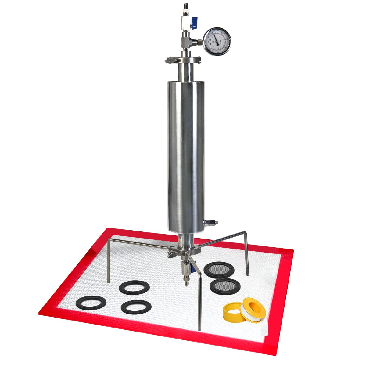 90g 1.5″ Closed Column Vacuum jacketed Chamber Closed Loop Extractor