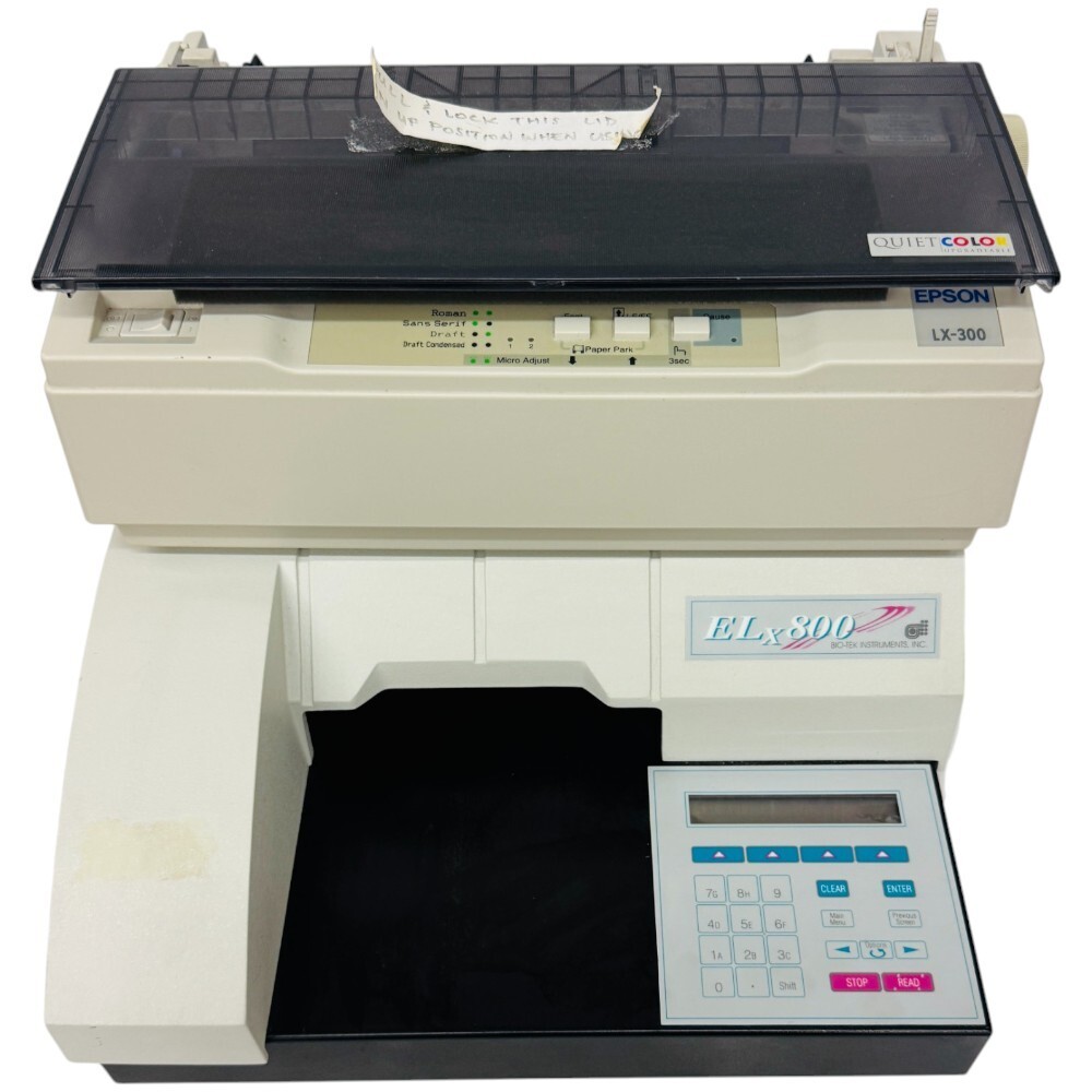 Bio-Tek ELX800 Absorbance Microplate Reader with Epson LX-300 Dot Matrix Printer