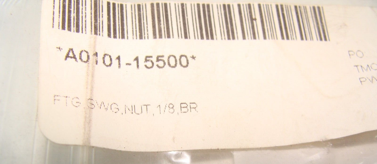 Thermo Scientific FTG SWG Nut 1/8 BR P/N A0101-15500