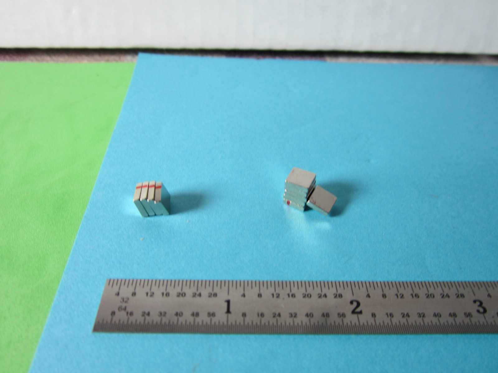 LOT 10 EA MINI MAGNETS N33 VAC GERMANY 6x6x1.6 mm BIN#30-24