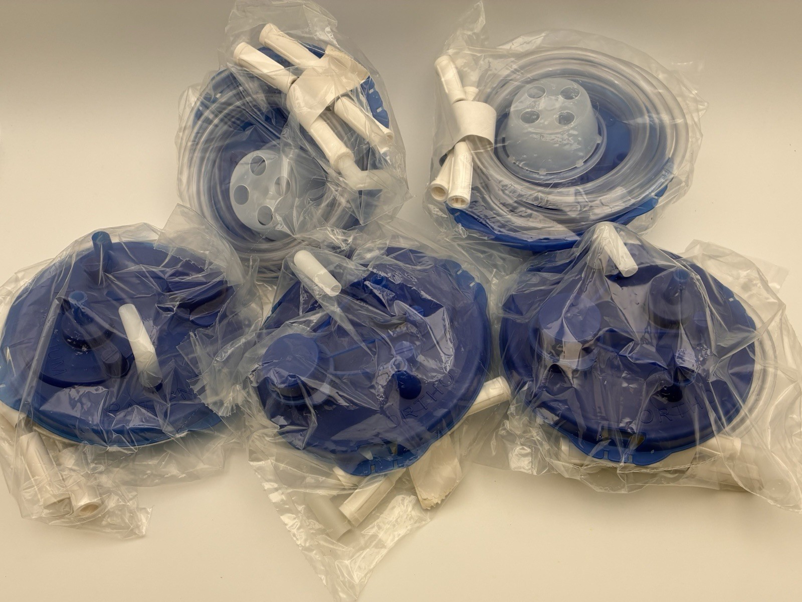 5 Pack Rigid Suction Kit & Tubing Medi-Vac Guardian Sealing blue lid